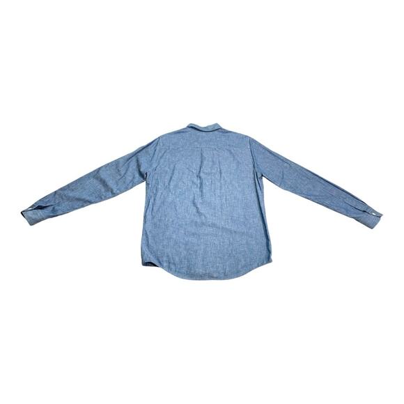 A.P.C. Paris Blue Chambray Button Down Shirt Size Large - Picture 2 of 4